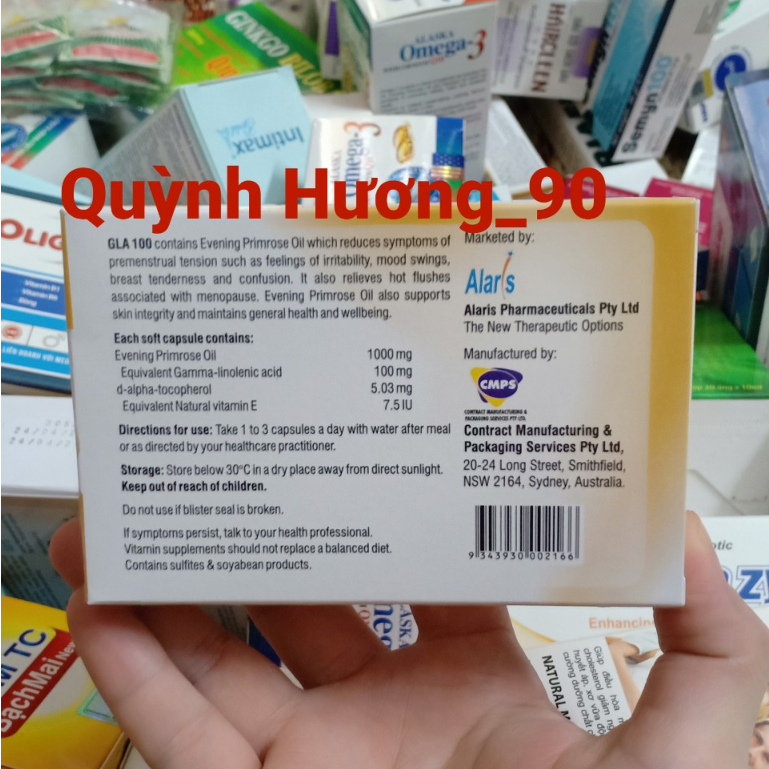 Tinh dầu hoa anh thảo GLA 100mg hộp 30 viên giúp cân bằng nội tiết tố