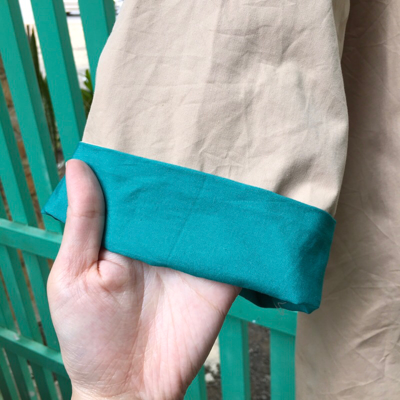 Khoác măng tô kaki HQ Van Ake women belted coat