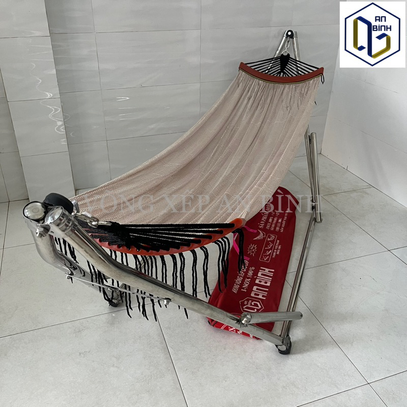 Bộ Võng Xếp INOX An Bình fi32, Chịu Lực 250kg - Hàng Chính Hãng Bảo Hành 3 Năm Trên Tem Nhãn