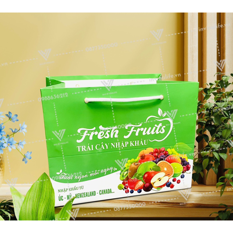 Túi trái cây nhập khẩu xanh nhiều size