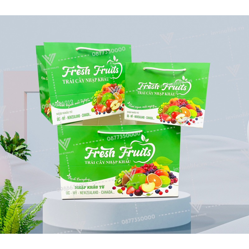 Túi trái cây nhập khẩu xanh nhiều size