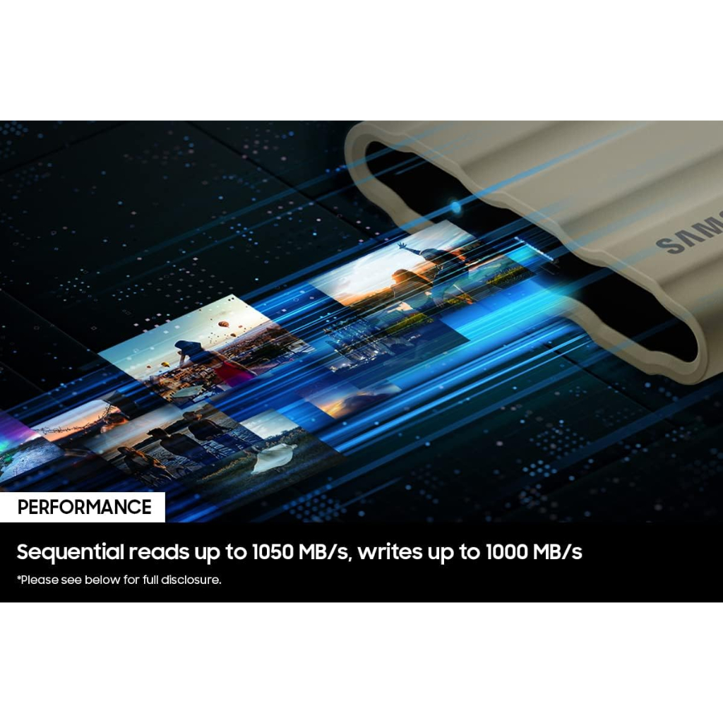 Ssd di động samsung t7 shield 1TB /2TB/4TB USB 3.2 Gen 2 Bảo hành 3 năm - Chính hãng Samsung