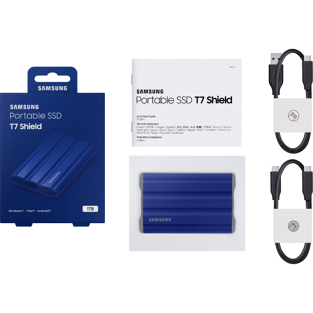 Ssd di động samsung t7 shield 1TB /2TB/4TB USB 3.2 Gen 2 Bảo hành 3 năm - Chính hãng Samsung