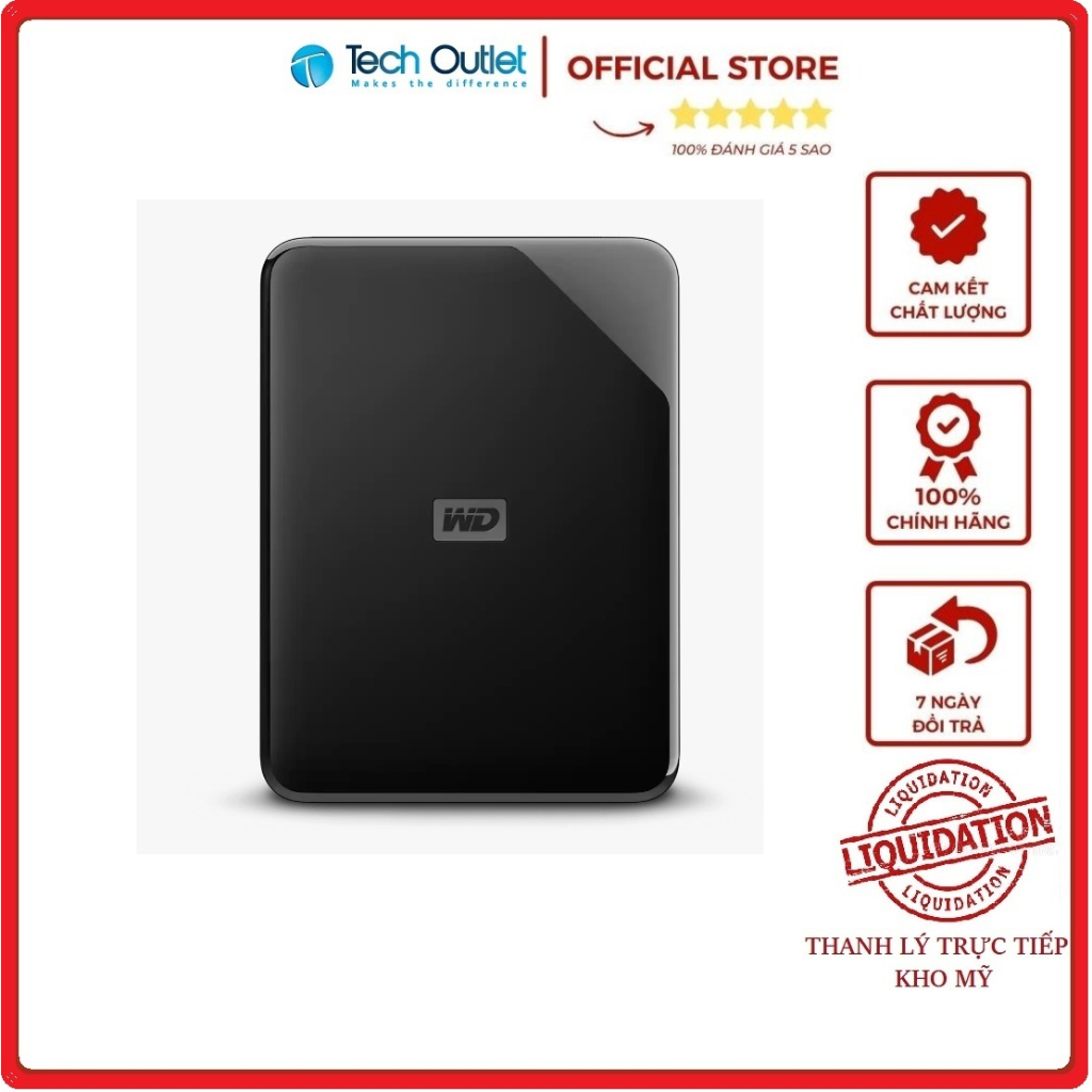 Ổ cứng di động Western Element se 4Tb 5tb - chính hãng