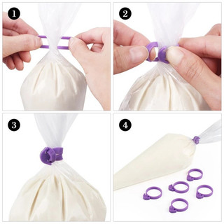 1 cái vòng silicone thắt túi bắt kem