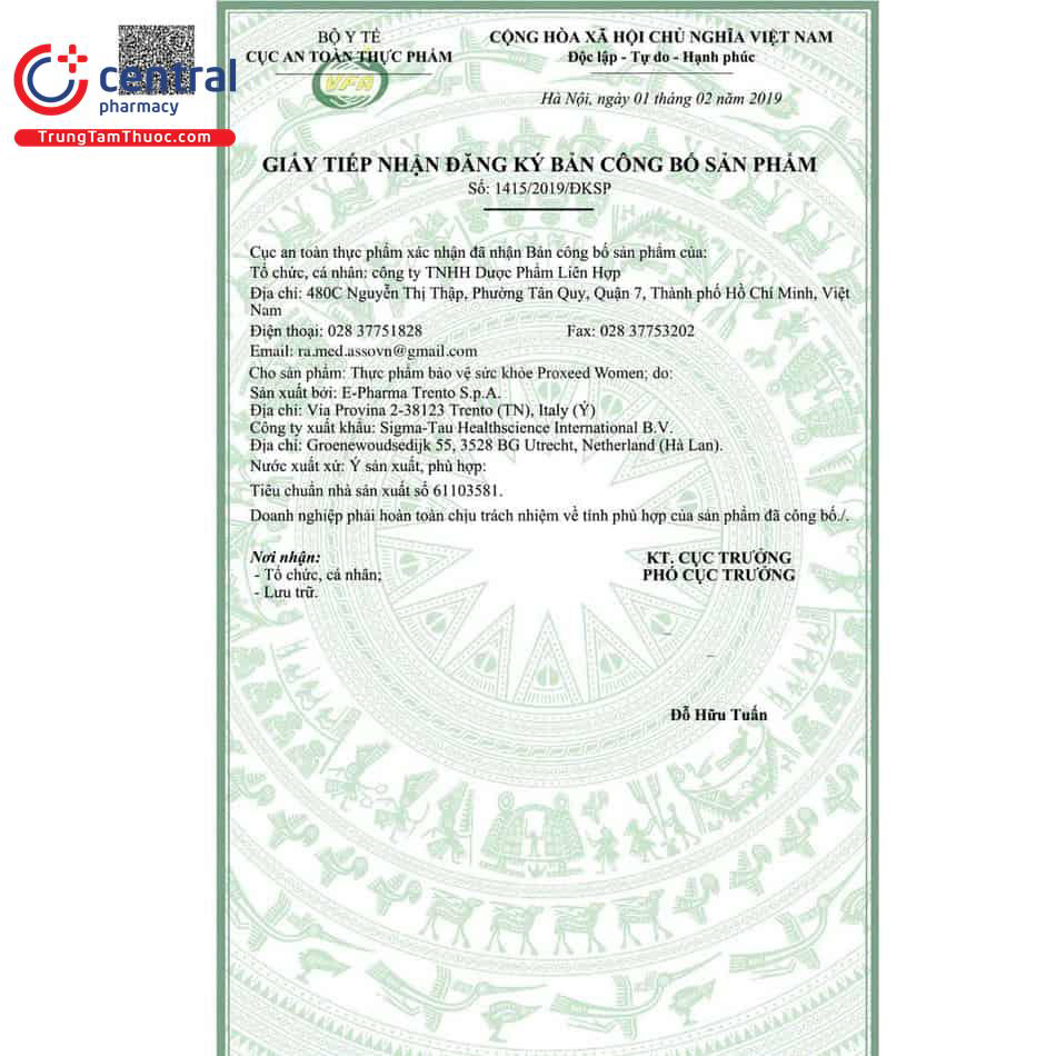 Proxeed women Hộp 30 gói tăng thụ thai cho nữ giới MEMONGCON123