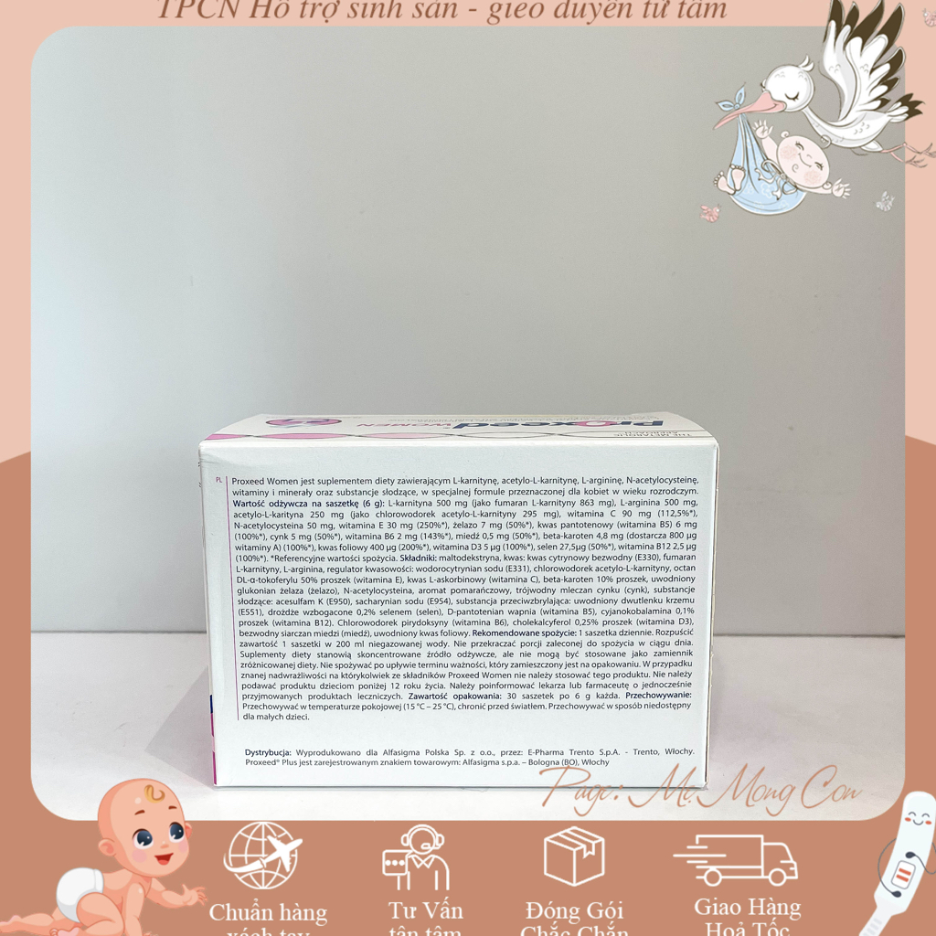 Proxeed women Hộp 30 gói tăng thụ thai cho nữ giới MEMONGCON123