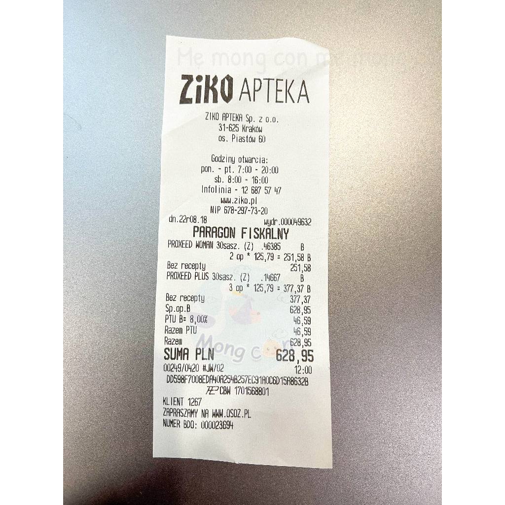 Proxeed women Hộp 30 gói tăng thụ thai cho nữ giới MEMONGCON123