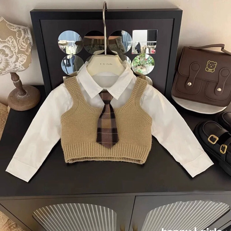 Set 4 chi tiết bé gái hàng quảng châu cao cấp