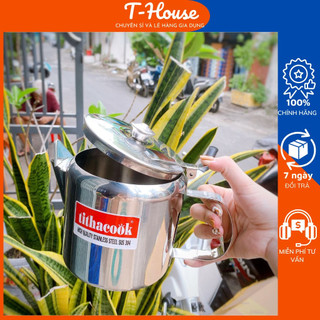 Ca inox Tithacook có nắp SUS 304, bình nước inox có nắp 1,5lít