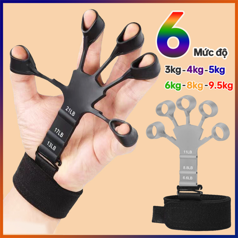 Tập Cơ Tay GRIPOW Bằng silicon, Bóp Luyện Tập Cơ Tay Và Dụng Cụ Tập Gym Tại Nhà 6 Mức Độ Kháng Lực