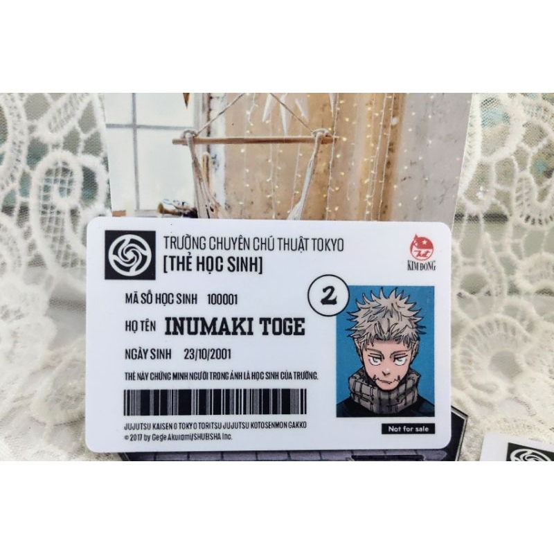 SET 4 THẺ HỌC SINH JUJUTSU KAISEN