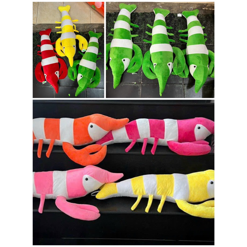 65cm GỐI ÔM GẤU BÔNG HÌNH CON TÔM HÙM-TÔM CÀNG Cho Bé-Nhiều Màu Sắc Dễ Thương-An Toàn Cho Bé Yêu