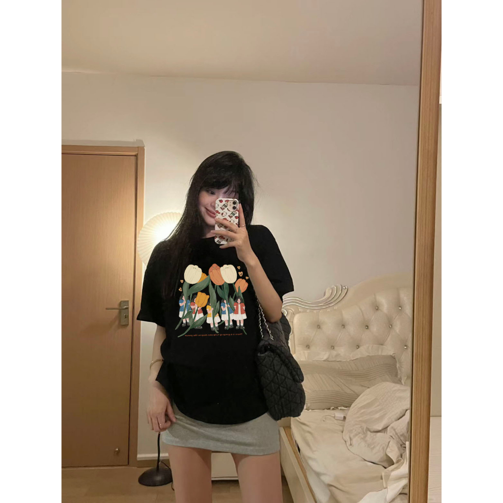 Áo thun baby tee phong cách hàn quốc chất cotton from fit tay ngắn ATOHA AP13