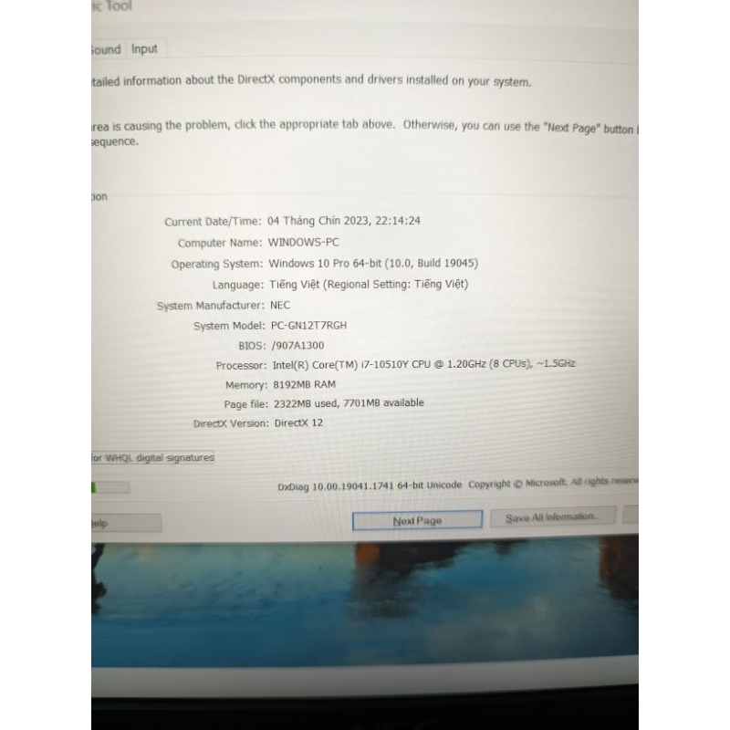 Nec Lavie nội địa Japan core i7 10th
