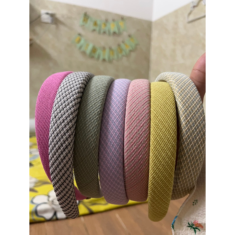 Băng đô cài tóc caro hottrend dành cho cô nàng dịu dàng phong cách mùa thu Hàn Quốc