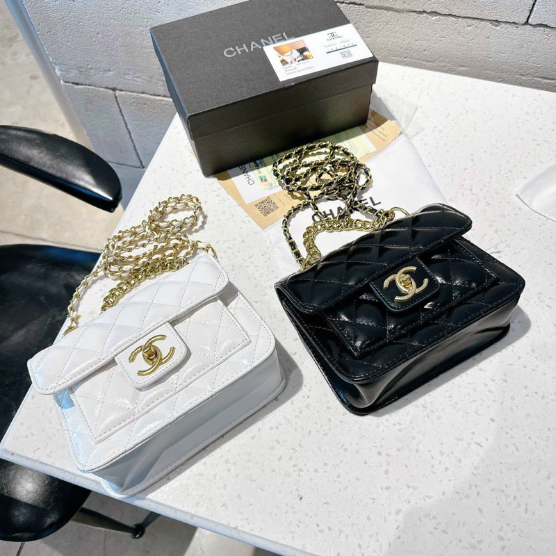 Túi X hộp da pu bóng nhăn