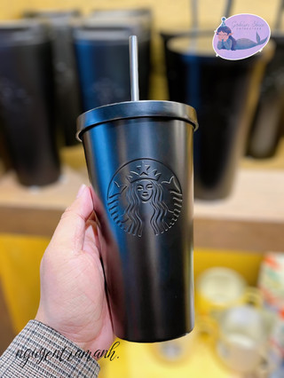 Starbucks ly giữ nhiệt stainless steel matte black 16oz