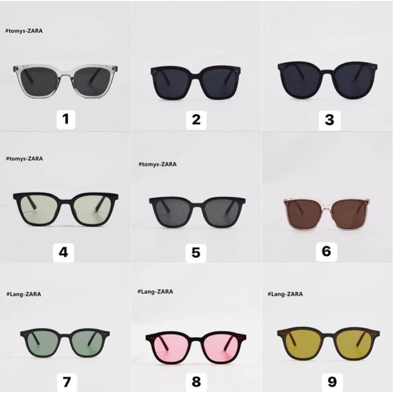 Kính Zara chống UV400 kèm bao da xịn xò