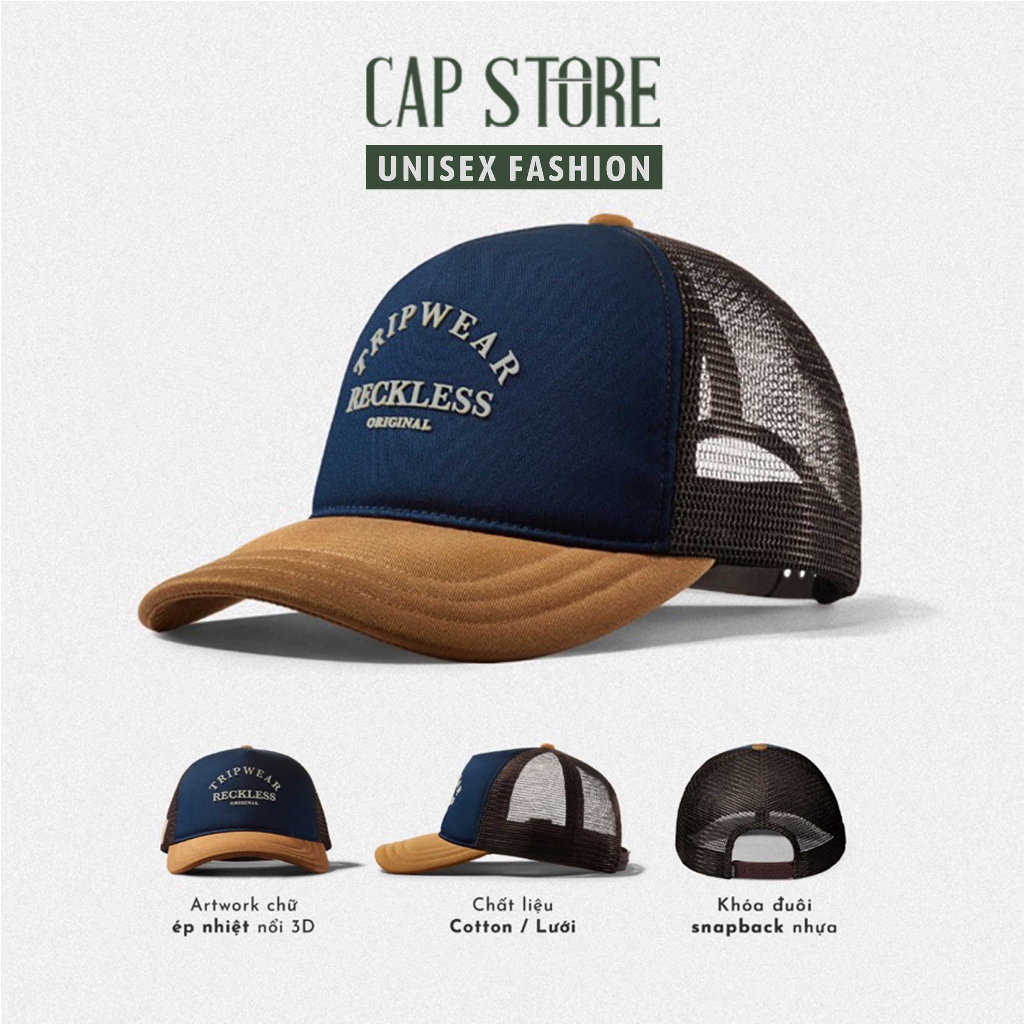 Mũ lưới thể thao nam nữ - Nón lưỡi trai thời trang kết lưới form unisex loại cao cấp Hàn Quốc Capstore
