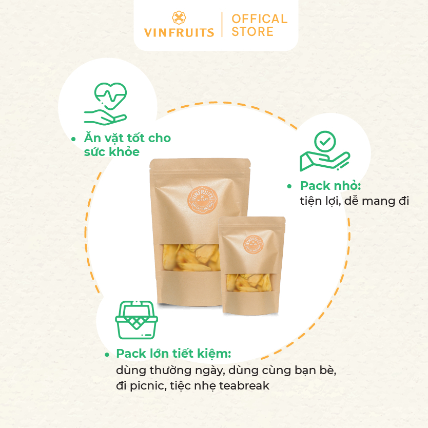 Mít Sấy Giòn Tự Nhiên Không Đường 50g/100g/250g/500g - Vinfruits