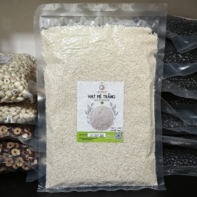 HẠT MÈ TRẮNG THUẦN CHỦNG HỮU CƠ TỰ NHIÊN 100g-250g-500g  dùng nấu chè, làm bánh & sữa, muối mè, bơ.