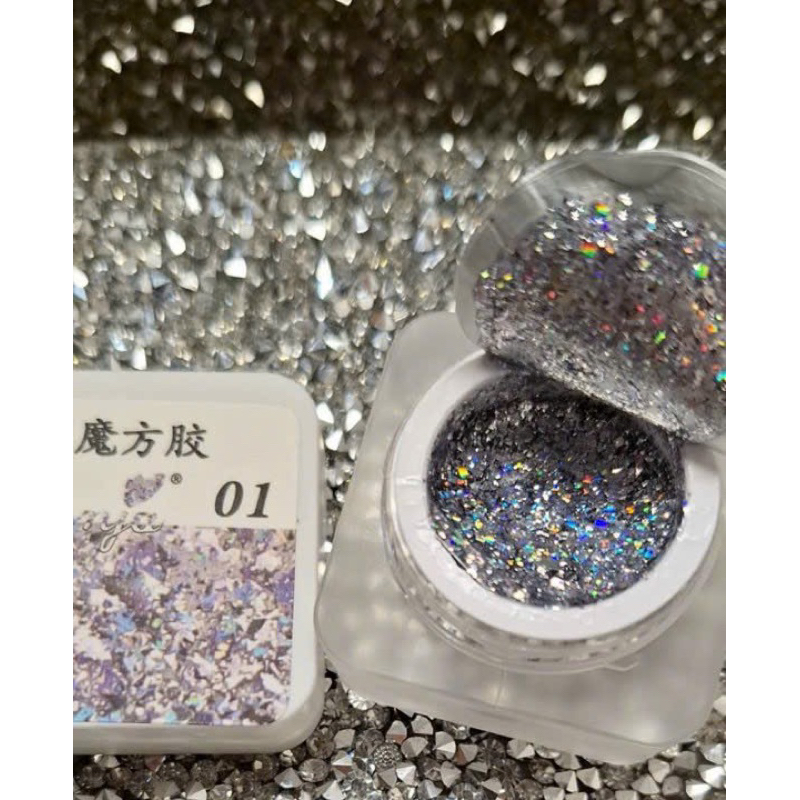 Gel nhũ kim tuyến khổng tước gel nhũ tia chớp siêu sáng làm nail