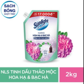 Nước lau sàn Sunlight tinh dầu thảo mộc túi 2kg