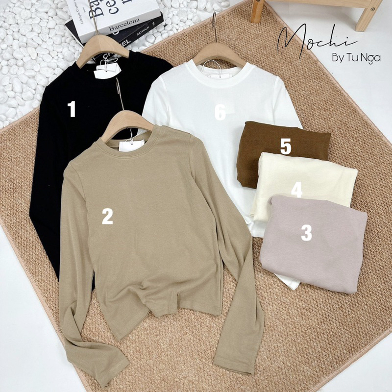 ÁO THUN HÀN DÁNG VỪA TAY DÀI HÀNG QCL1 FROM BASIC MS14555