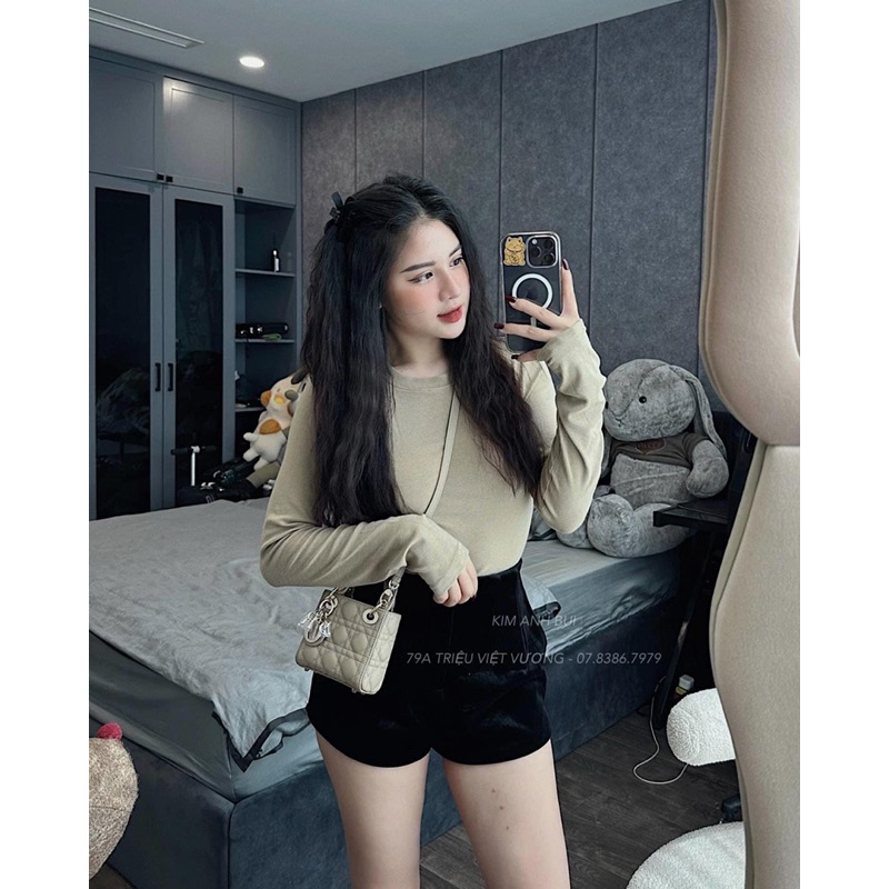 ÁO THUN HÀN DÁNG VỪA TAY DÀI HÀNG QCL1 FROM BASIC MS14555