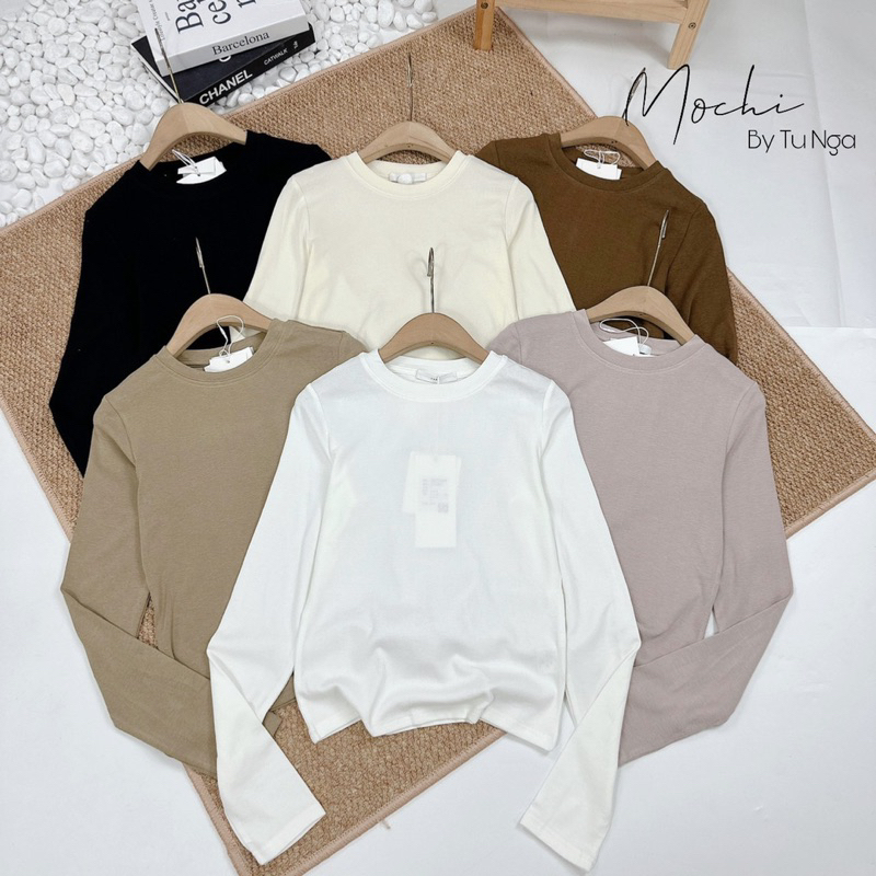 ÁO THUN HÀN DÁNG VỪA TAY DÀI HÀNG QCL1 FROM BASIC MS14555