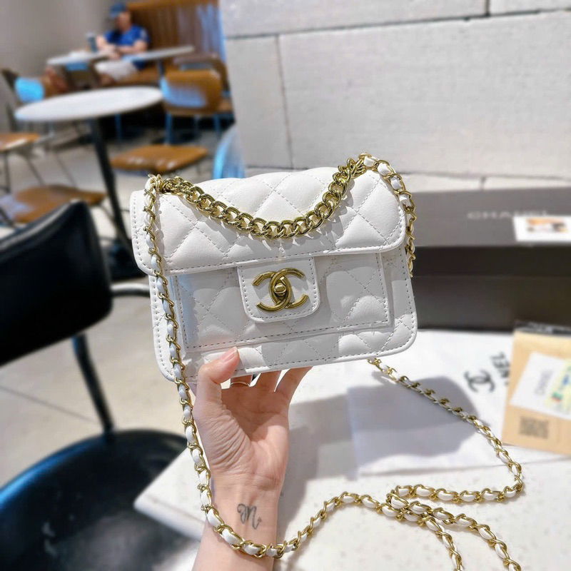 Túi X hộp da pu bóng nhăn