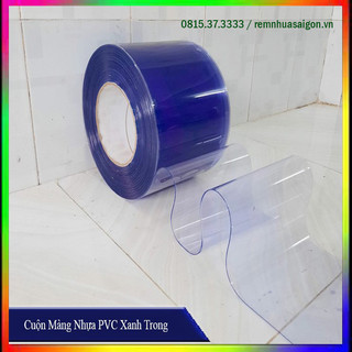[Hỏa Tốc HCM] Nhựa PVC dẻo xanh trong 1m x dày 1,5mm ngăn lạnh điều hòa bán lẻ theo mét
