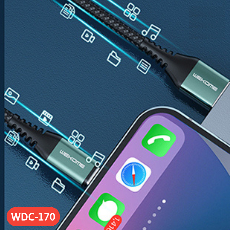 Cáp Sạc 3 Đầu Wekome WDC-170 Dây Dù 1.2M