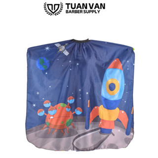 Áo choàng cắt tóc trẻ em khăn trùm cắt tóc cho bé