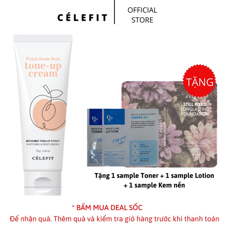 Kem dưỡng trắng nâng tông da CELEFIT PEACH BEAM TONE - UP CREAM