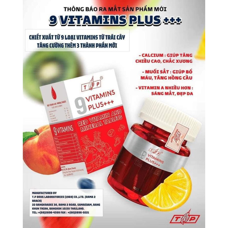 9 Vitamin tăng cân TP Thái Lan Plus +++ 100viên
