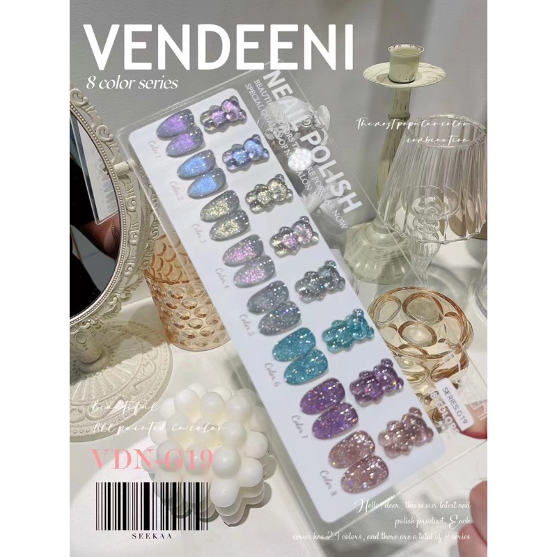 SET SƠN VENDEENI 8 CHAI NHŨ FLASH CỰC ĐẸP