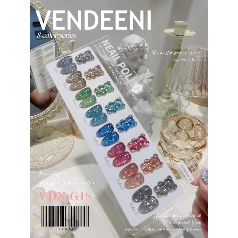 SET SƠN VENDEENI 8 CHAI NHŨ FLASH CỰC ĐẸP