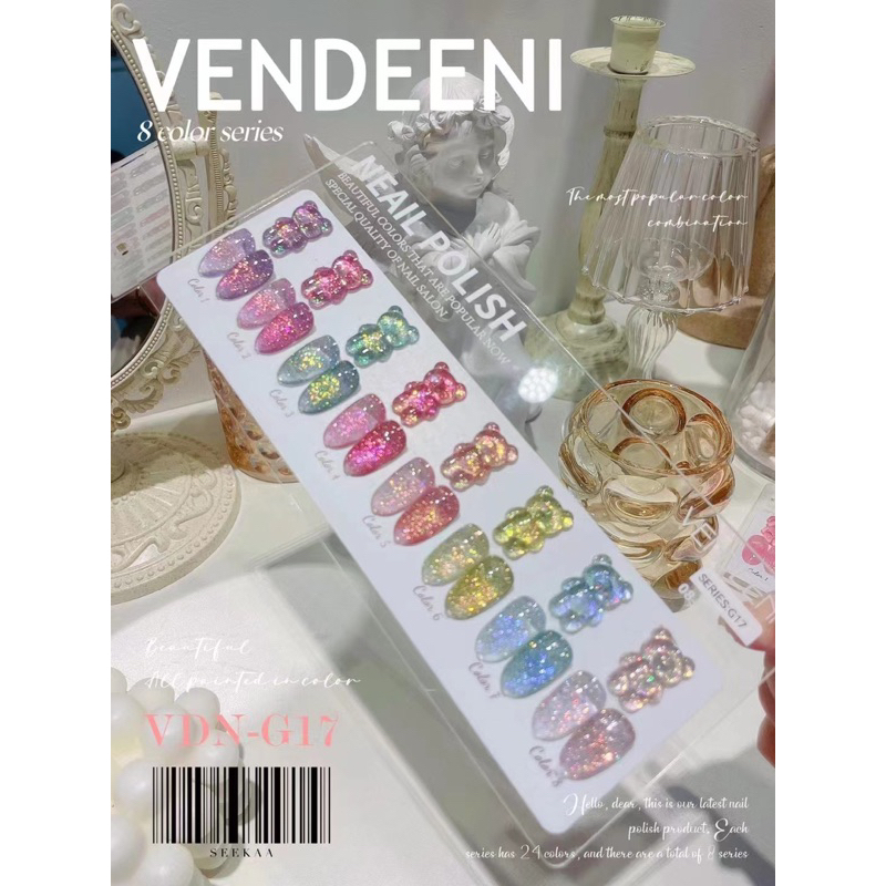 SET SƠN VENDEENI 8 CHAI NHŨ FLASH CỰC ĐẸP