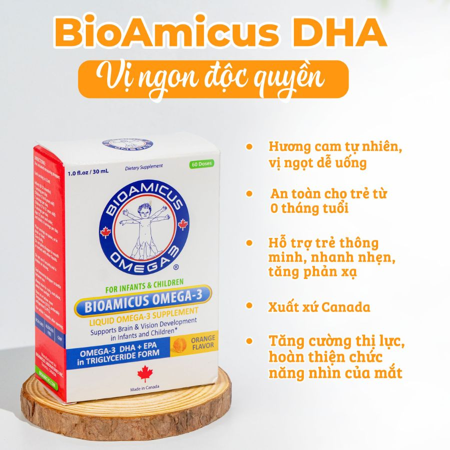 BioAmicus DHA 30mL - Vị ngon độc quyền