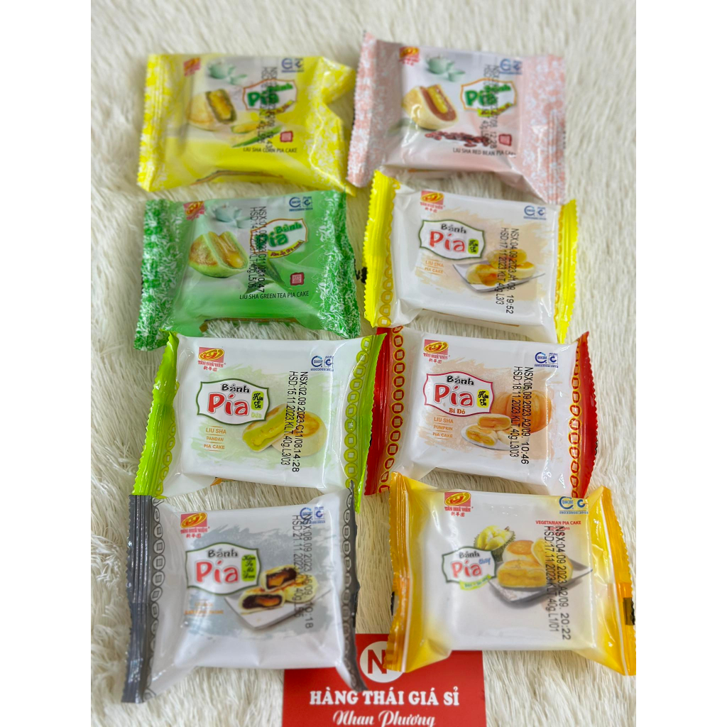 Combo Bánh Pía kim sa Tân Huê Viên 12 bánh 12 vị khác nhau ,bánh pía Sóc Trăng mini date mới