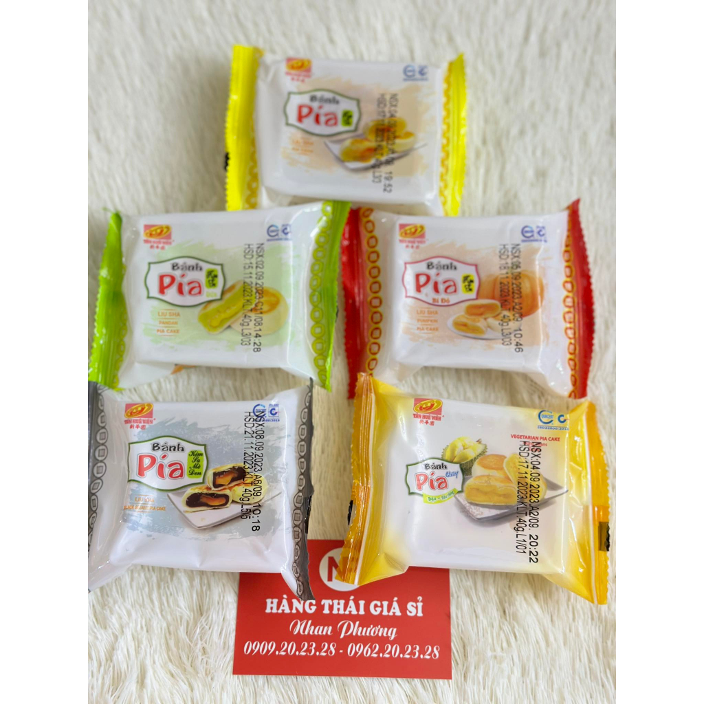 Combo Bánh Pía kim sa Tân Huê Viên 12 bánh 12 vị khác nhau ,bánh pía Sóc Trăng mini date mới