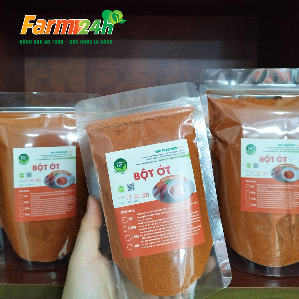 Ớt bôt mịn siêu cay, chuyên dùng nấu mì cay, làm kim chi, hàng công ty, cam kết không phụ gia  I Farm24h