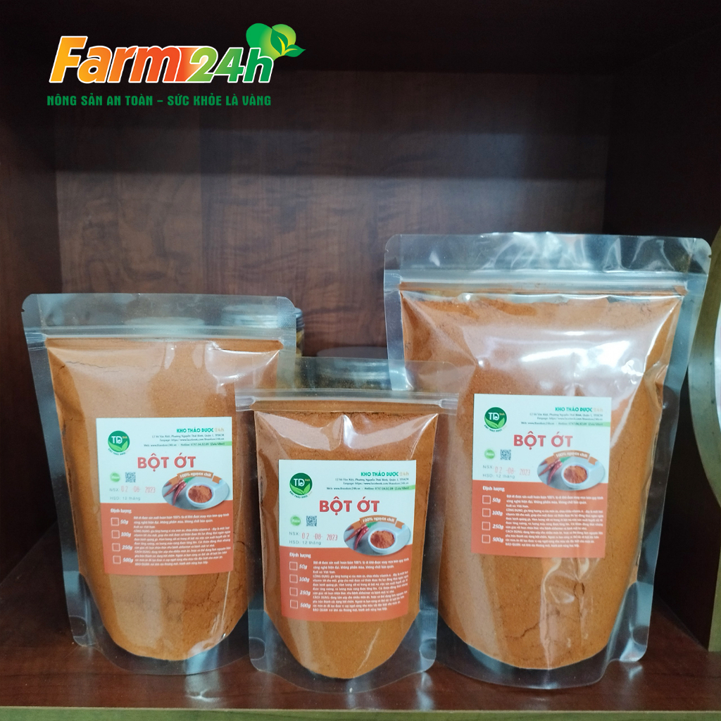 Ớt bôt mịn siêu cay, chuyên dùng nấu mì cay, làm kim chi, hàng công ty, cam kết không phụ gia  I Farm24h