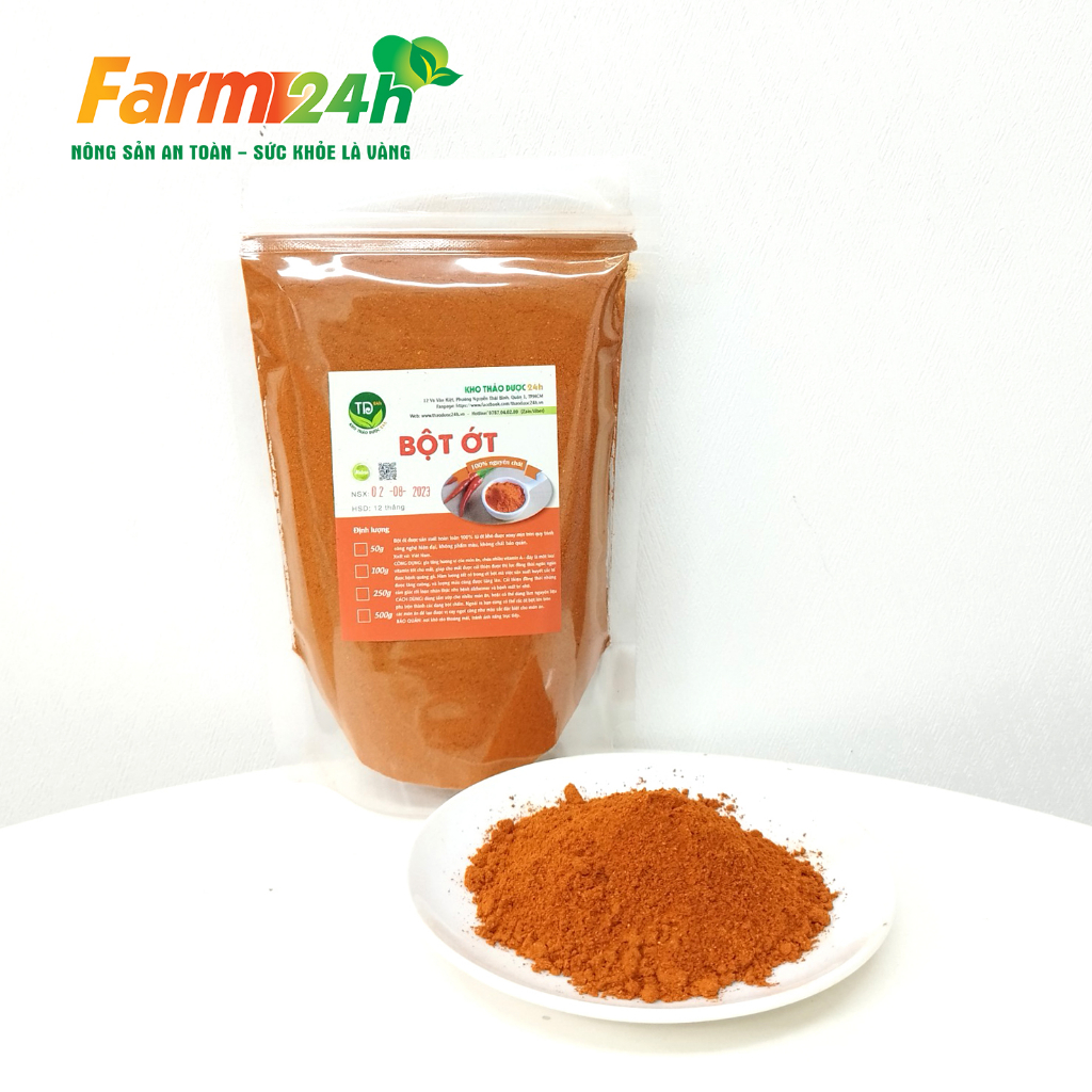 Ớt bôt mịn siêu cay, chuyên dùng nấu mì cay, làm kim chi, hàng công ty, cam kết không phụ gia  I Farm24h