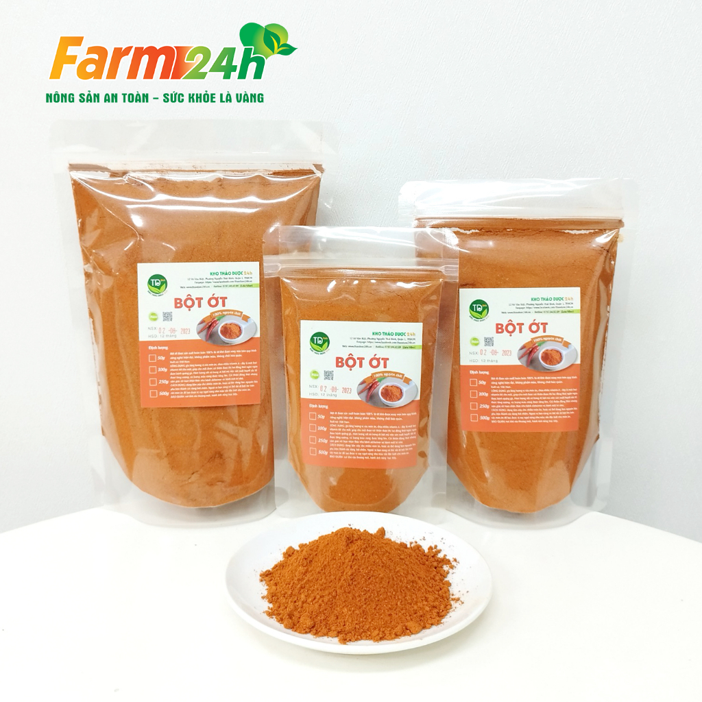 Ớt bôt mịn siêu cay, chuyên dùng nấu mì cay, làm kim chi, hàng công ty, cam kết không phụ gia  I Farm24h