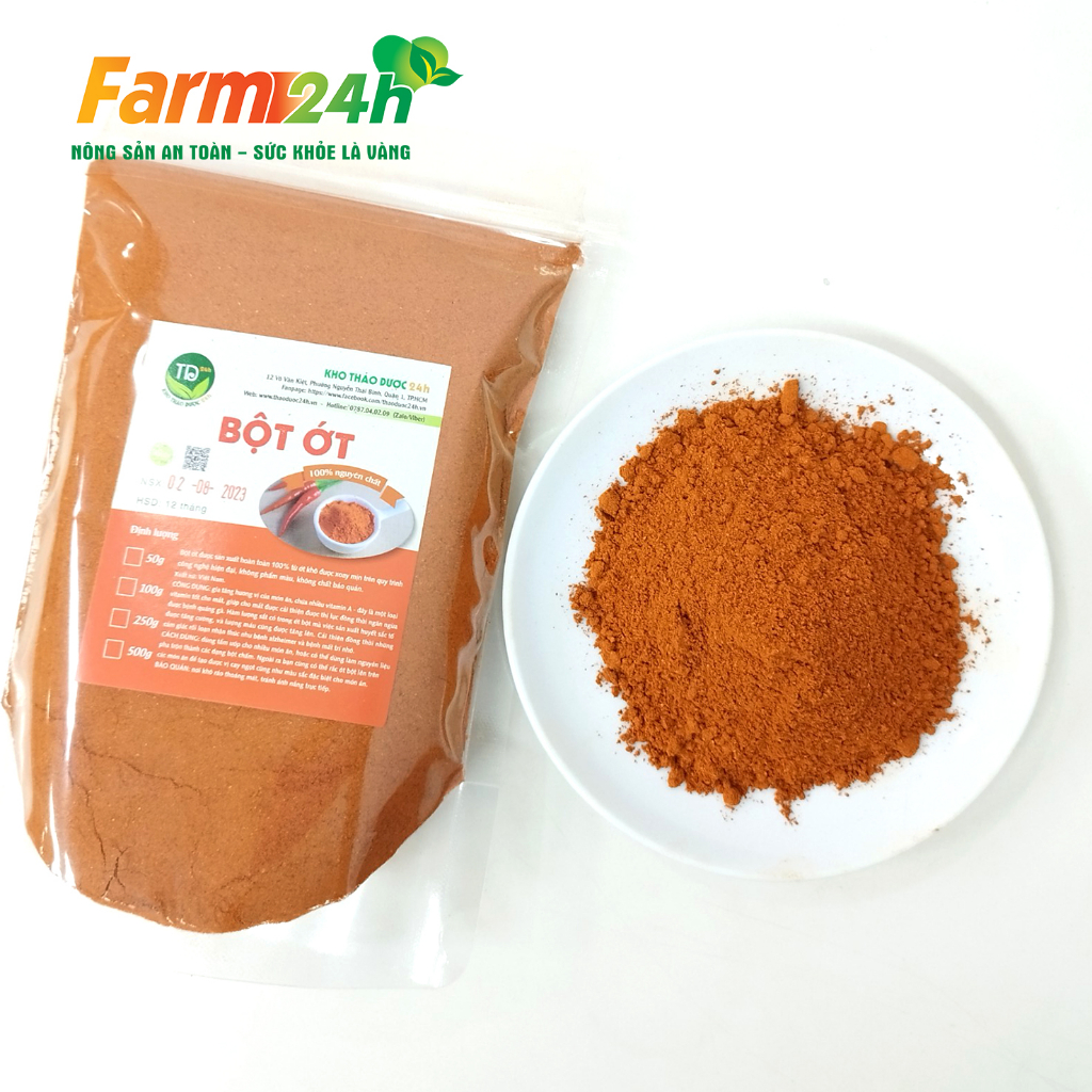 Ớt bôt mịn siêu cay, chuyên dùng nấu mì cay, làm kim chi, hàng công ty, cam kết không phụ gia  I Farm24h