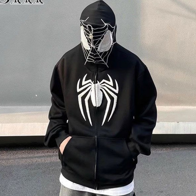 Áo Khoác, Áo Hoodie Kéo Khóa 2 Lớp Mũ Trùm Người NhệN Hotrend
