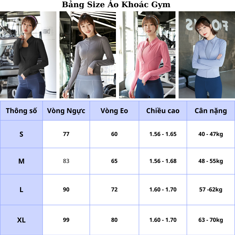 Áo khoác nữ tập gym yoga ôm body tôn dáng kéo khoá, yoga JACKET01